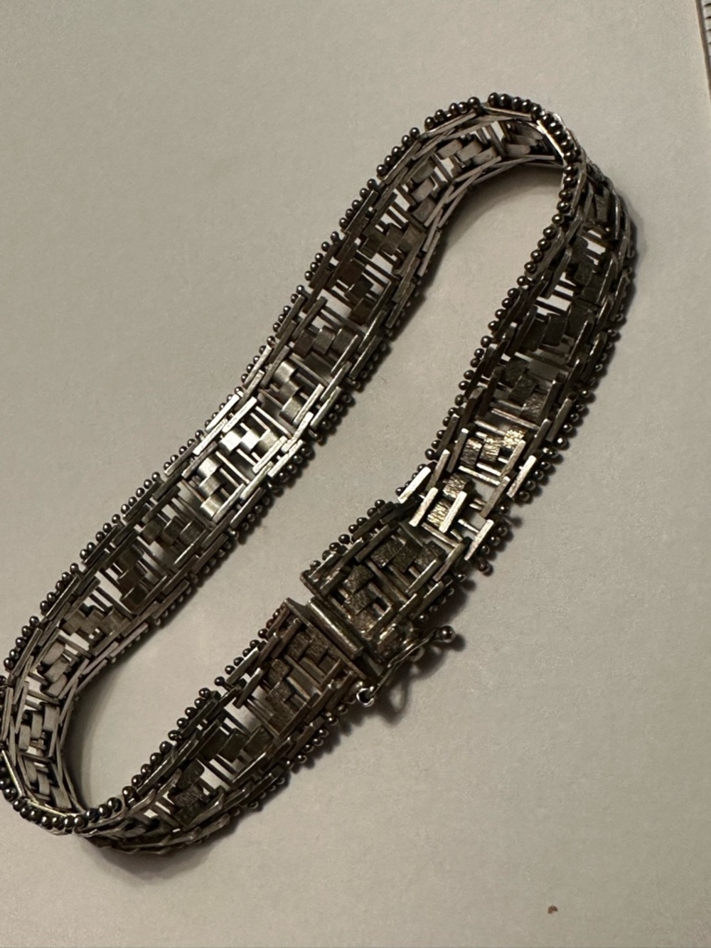Vintage Milor Sterling Silver Woven Mesh Bracelet